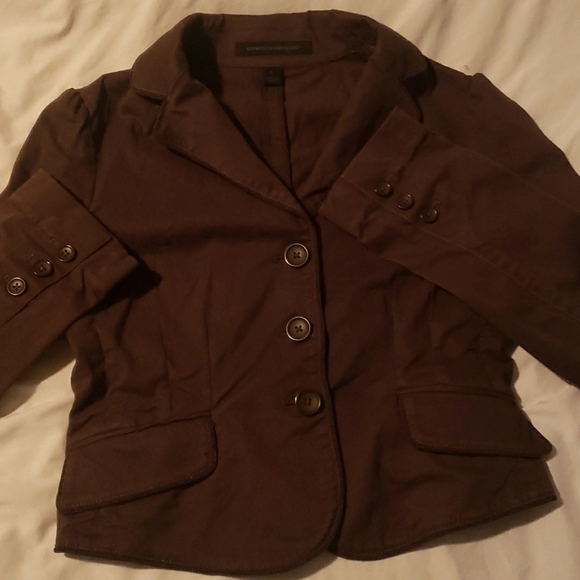 Express Design Studio Brown Blazer Size 4 - Picture 2 of 6